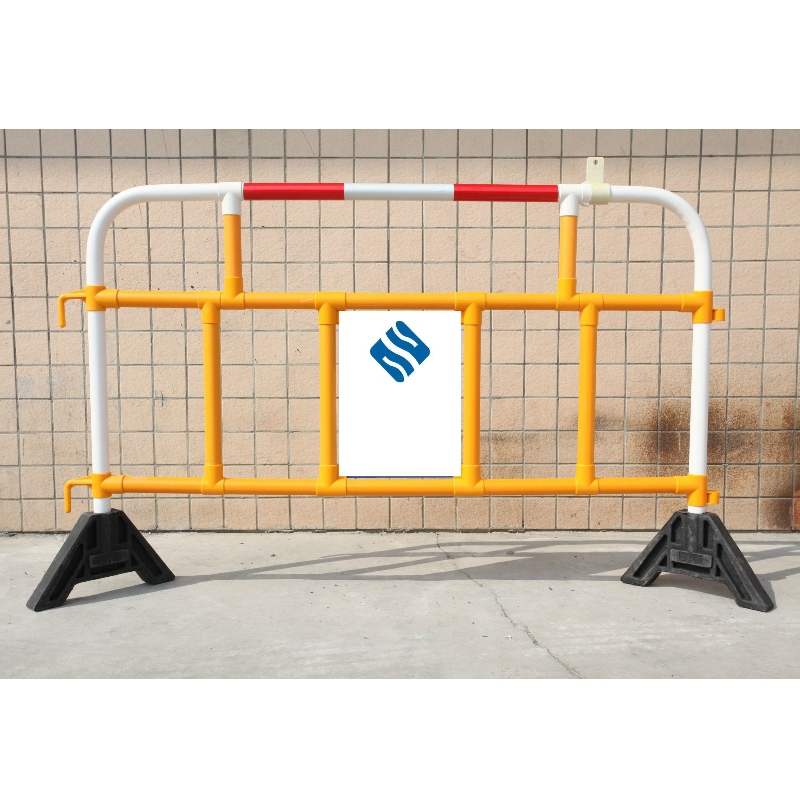 Barieră de control al mulțimii din PVC barieră din plastic pentru pietoni gard de plastic din pvc de siguranță cu dungi reflectorizante roșii