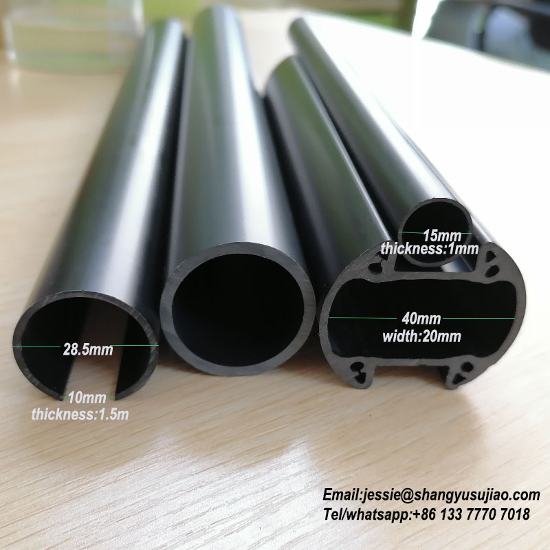 industrial ă Tuburi din PVC negru pentru jucării Tuburi din plastic personalizate pentru balustrade pentru brațe