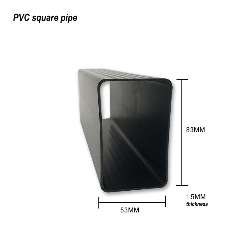 PVC Hollow Square Plastic Rectangular Tube PVC Pătrat Profile de extrudare a țevii PVC